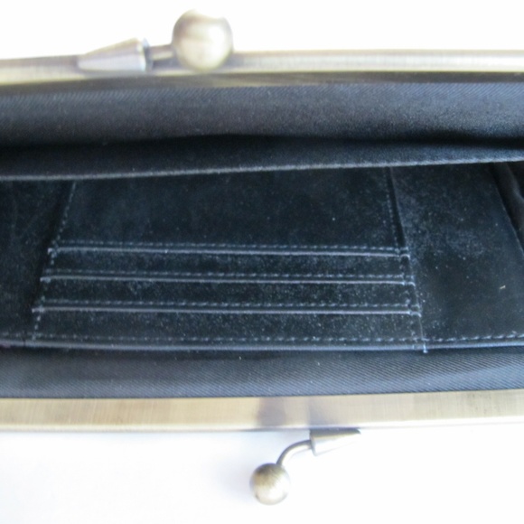Vintage Soft Leather Black Clutch Purse - Picture 6 of 8